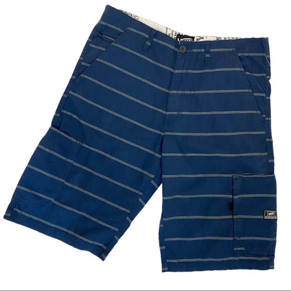 VANS Cotton Chino Double Double Navy Skateboard Shorts NWT 32 Casual Cargo - Picture 1 of 15